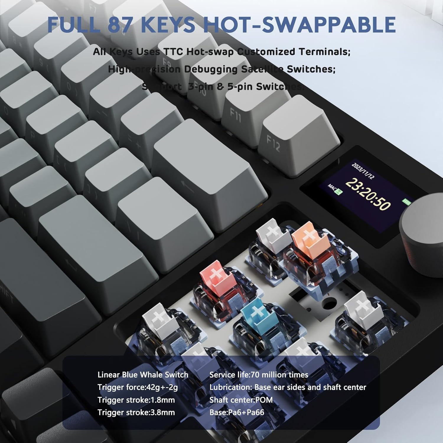 ATTACK SHARK K86 Wireless Mechanical Keyboard view 5