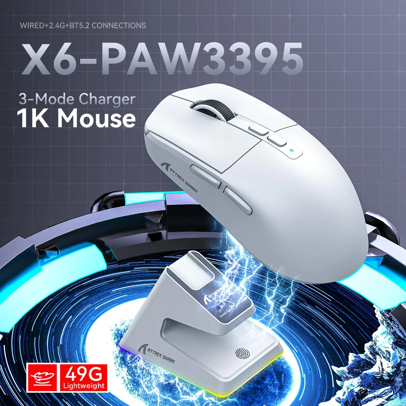 ATTACK SHARK X6 Gaming Mouse view 9