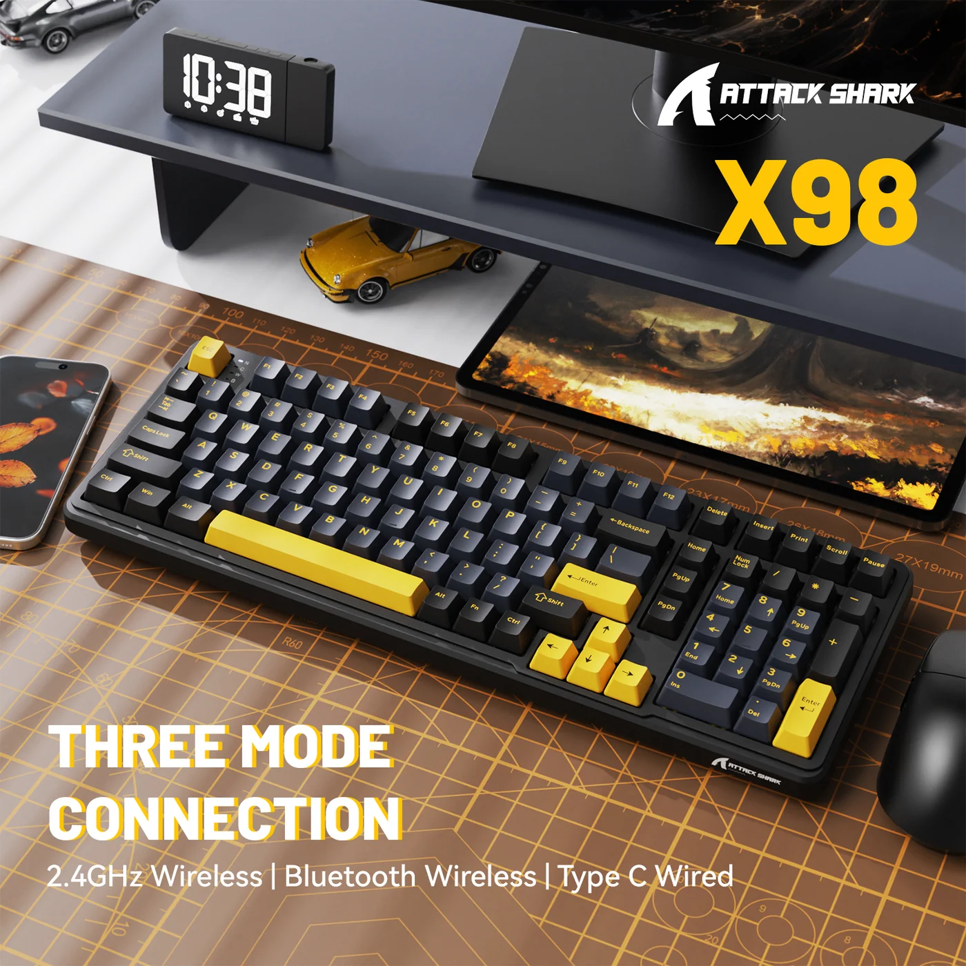 ATTACK SHARK X98 view 3