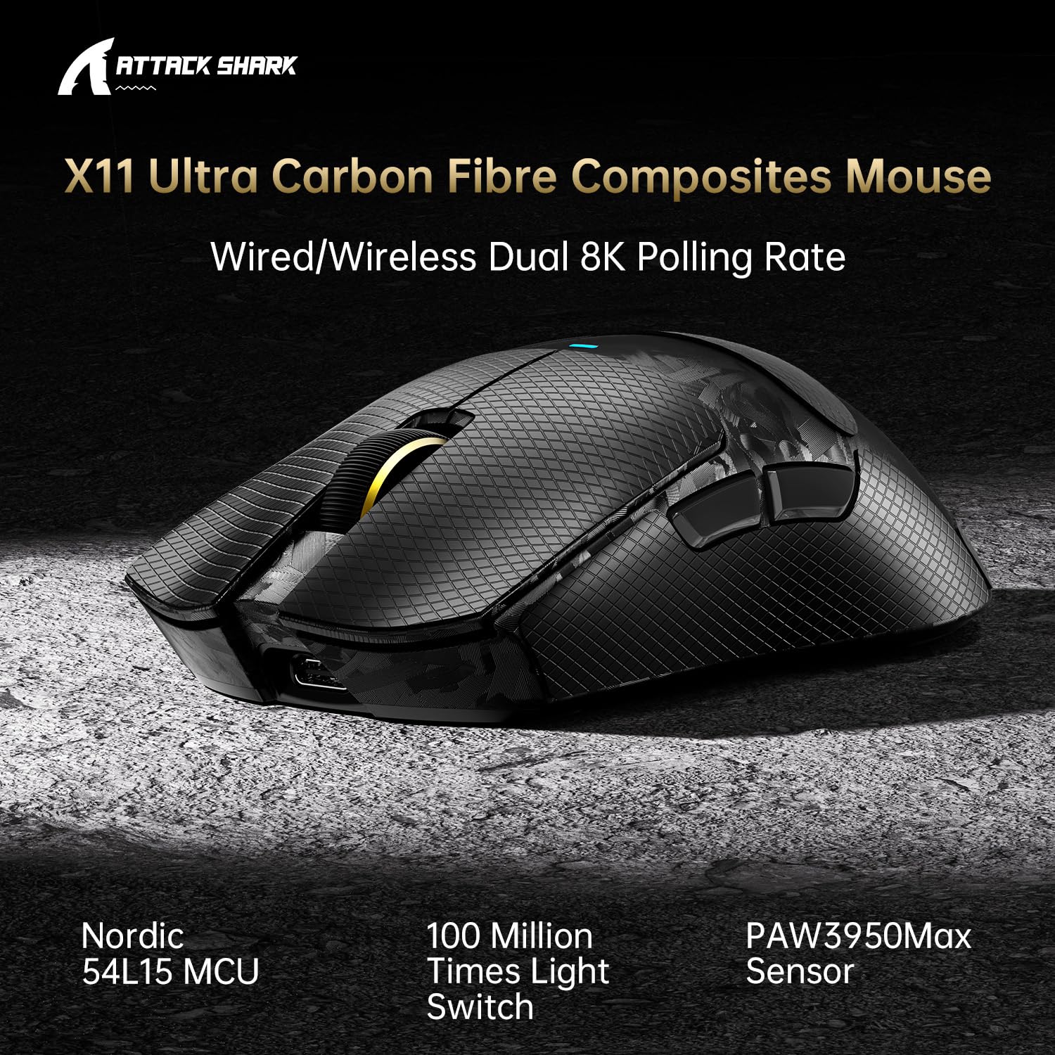 Attack Shark X11 Ultra Wireless Mouse view 4