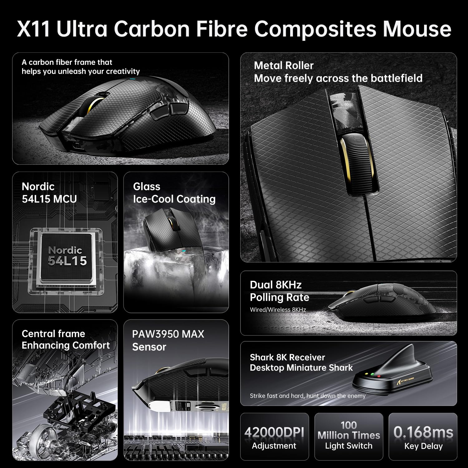Attack Shark X11 Ultra Wireless Mouse view 5