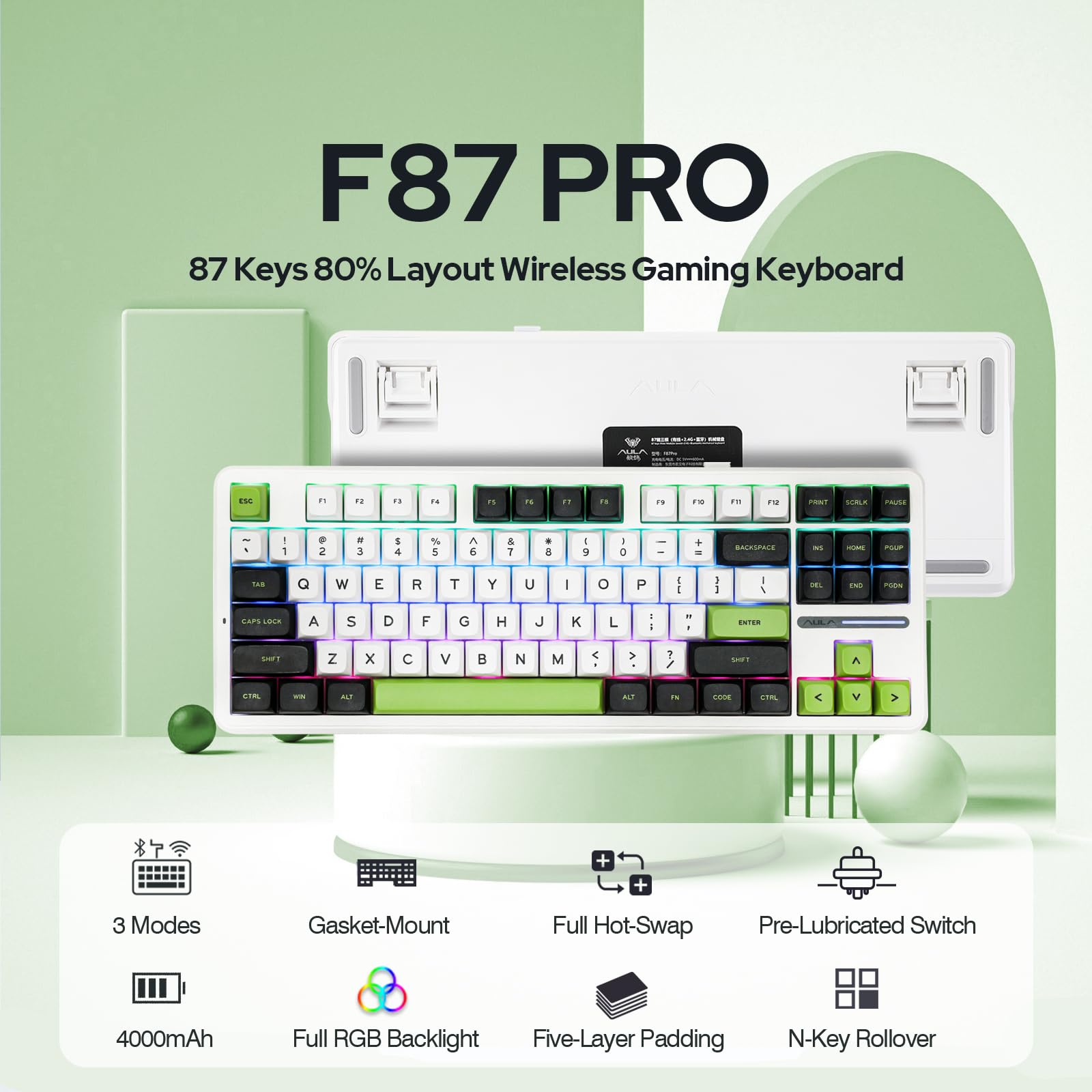 Aula F87 Pro Keyboard view 3
