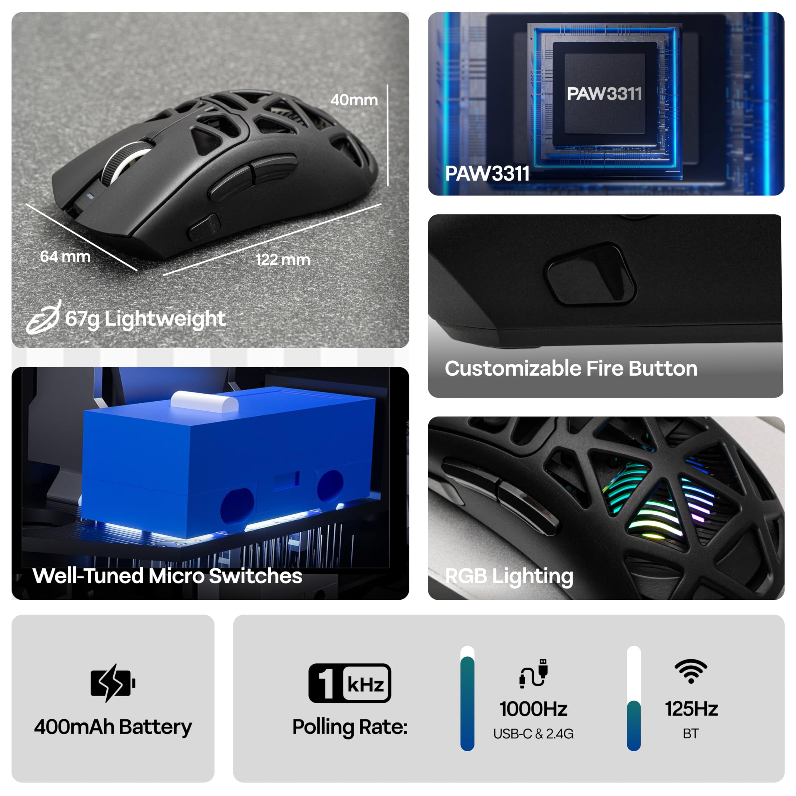 Aula SC620 Wireless Mouse view 3