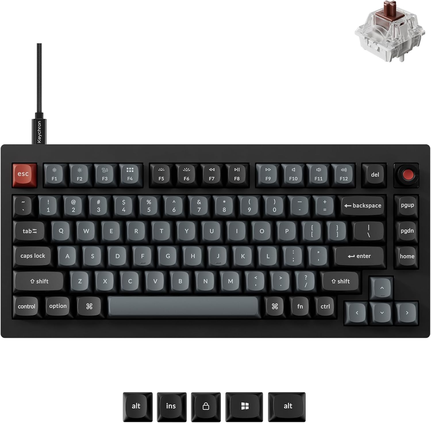 Keychron V1 QMK Custom Mechanical Keyboard view 2