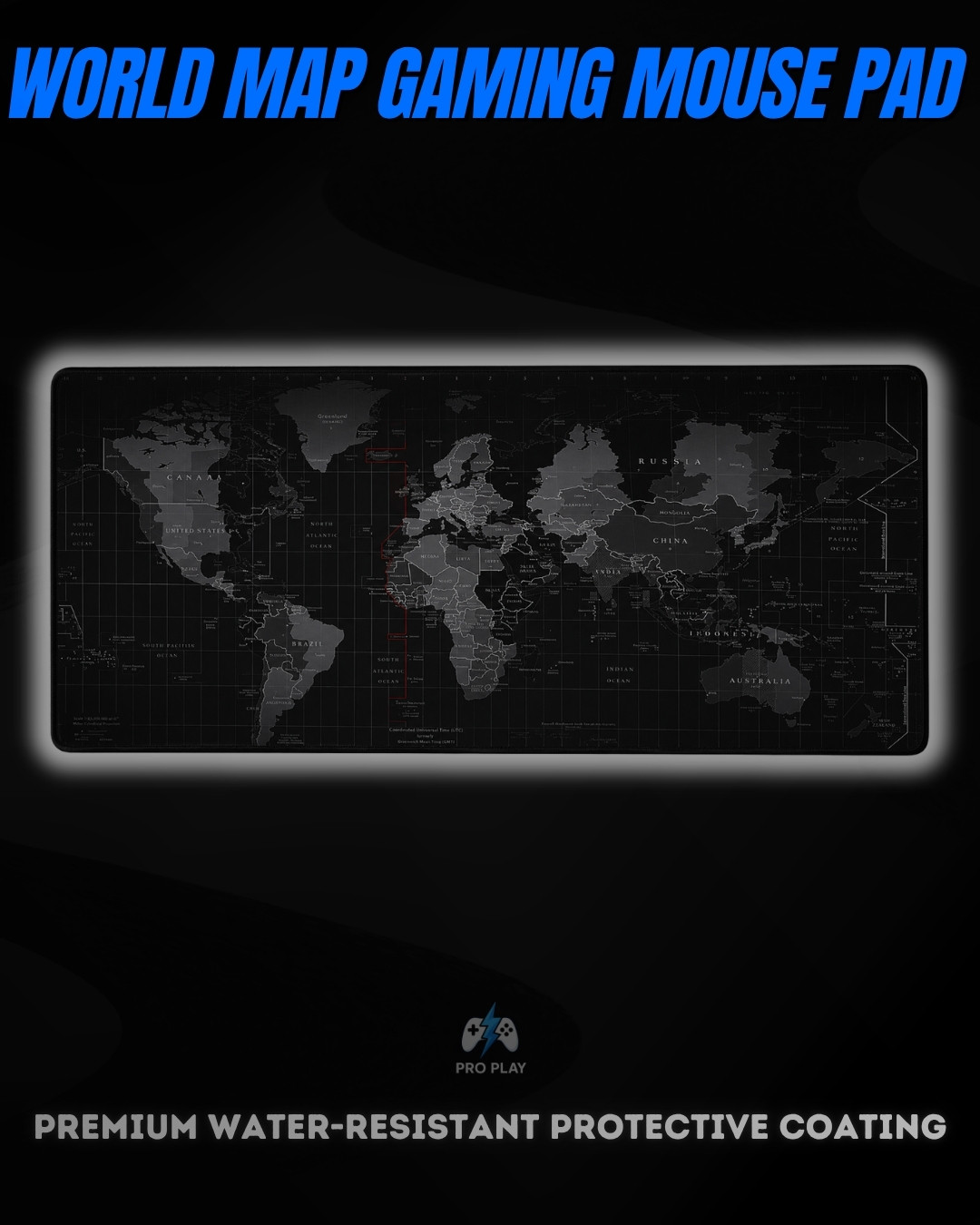 World Map Extended Extra Large Gaming Mouse Pad