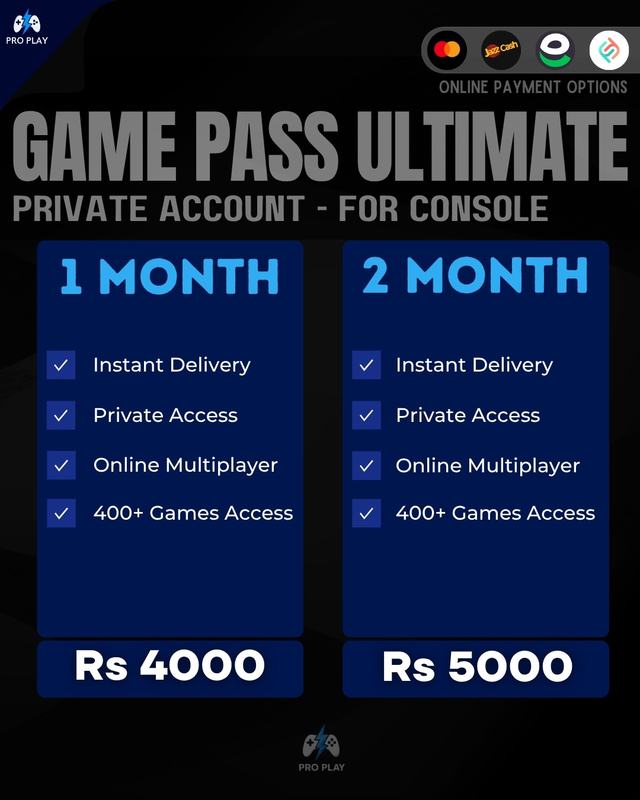 Xbox Game Pass Ultimate for PC and Xbox Console in Pakistan