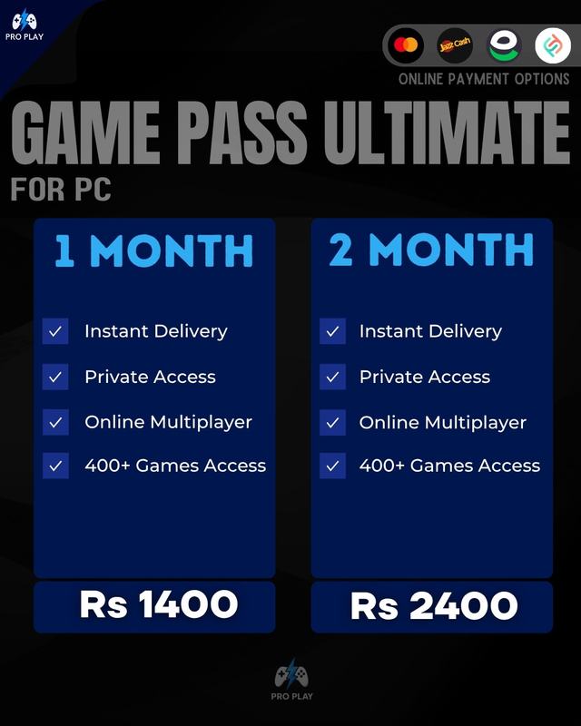 Xbox Game Pass Shared and Private account options