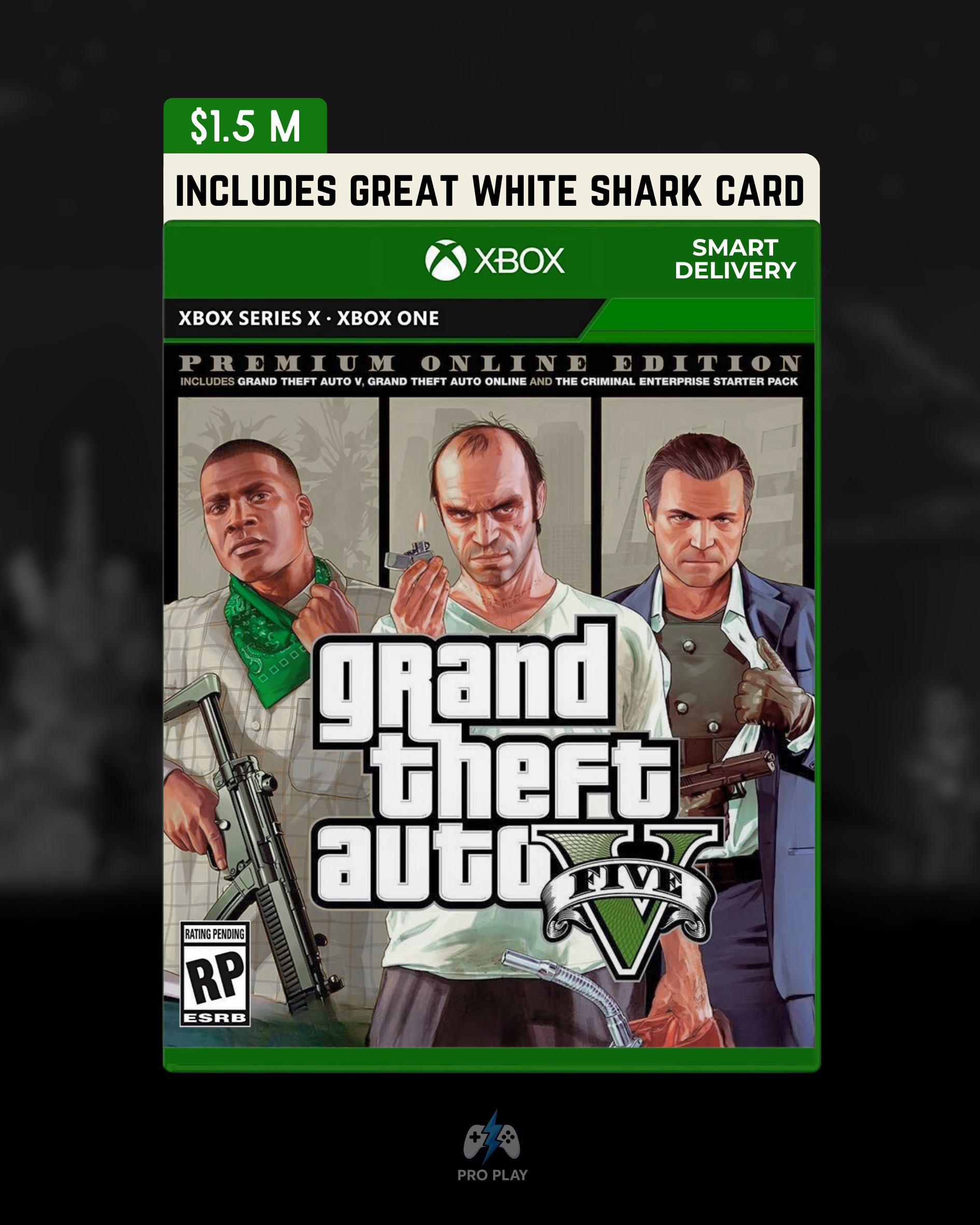 Grand Theft Auto V: Premium Online Edition With Great White Shark Card